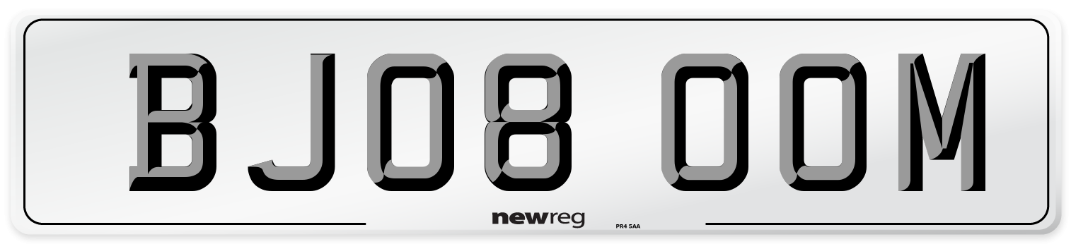 BJ08 OOM Number Plate from New Reg